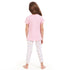 Girls summer pajama set Magical Unicorn t-shirt + White leggings
